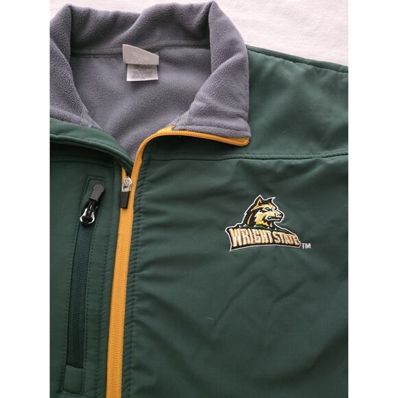 KA Knights Apparel Wright State Raiders Mens L Green Full Zip Jacket Pre-owned - Picture 2 of 13